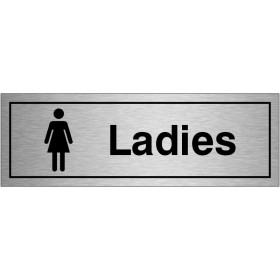 Ladies Brushed Aluminium Door Sign