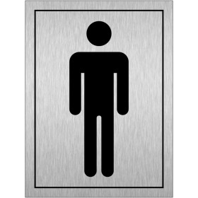 Male Toilet Brushed Aluminium Door Sign