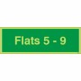 Glow in the dark Flats 5-9 wayfinding safety sign