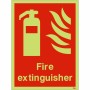 Glow in the Dark Fire Extinguisher Sign