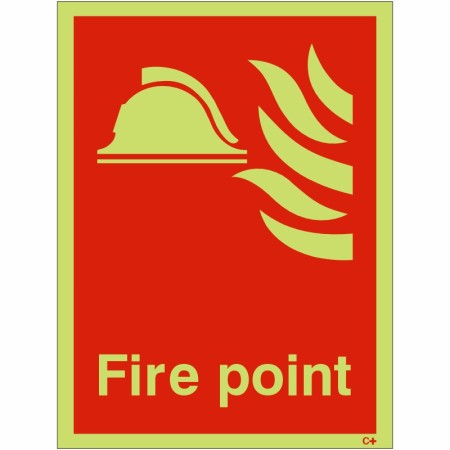 Glow in the Dark Fire Point Sign
