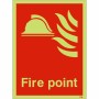 Glow in the Dark Fire Point Sign