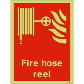 Glow in the Dark Fire Hose Reel Sign