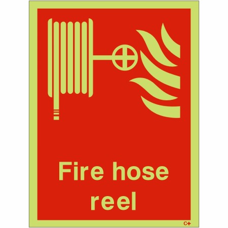 Glow in the Dark Fire Hose Reel Sign