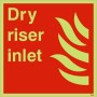 Dry Riser Inlet Glow In The Dark Sign