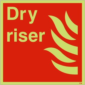 Glow in the Dark Dry Riser Sign