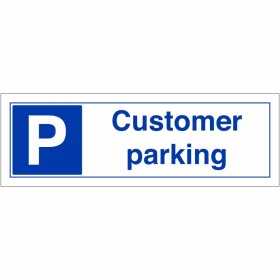Customer Parking Sign