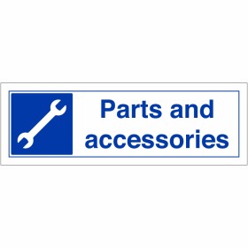 Parts and Accessories Sign