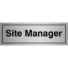 Site Manager Brushed Aluminium Door Sign