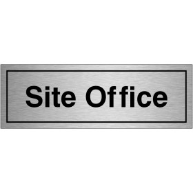 Site Office Brushed Aluminium Door Sign
