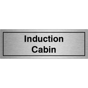 Induction Cabin Brushed Aluminium Door Sign