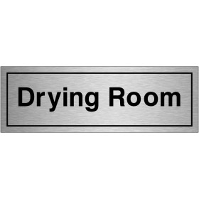 Drying Room Brushed Aluminium Door Sign