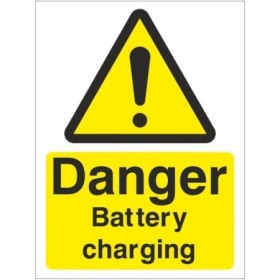 Danger Battery Charging warning safety sign