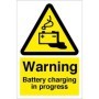 Warning Battery Charging In Progress safety sign