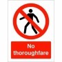 No Thoroughfare prohibition safety sign