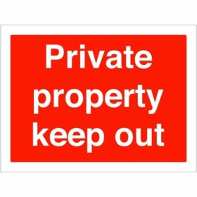 Private Property Keep Out BS 5499 compliant sign