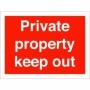Private Property Keep Out BS 5499 compliant sign
