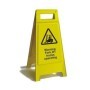 Warning Fork Lift Trucks Operating freestanding safety sign