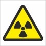 Radiation symbol warning safety sign yellow and black