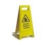 Caution Slippery Surface free standing warning sign