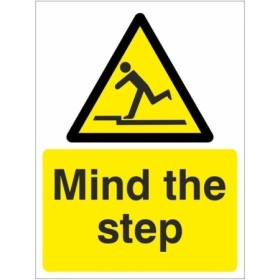 Mind The Step warning safety sign