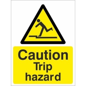Caution Trip Hazard warning safety sign