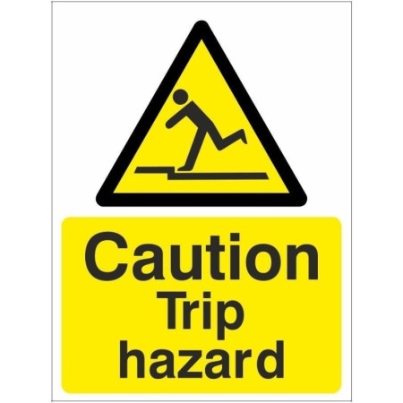 Caution Trip Hazard warning safety sign