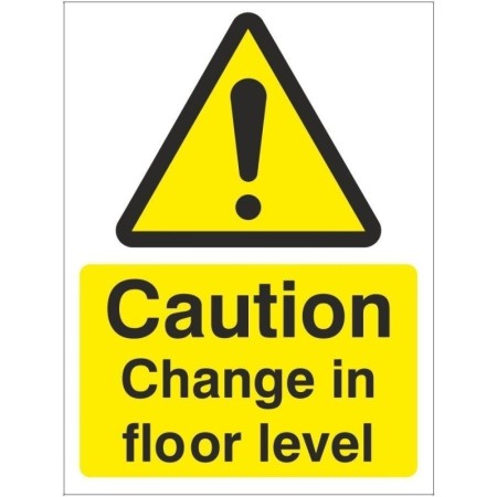 Caution Change In Floor Level warning safety sign