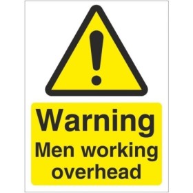 Warning Men Working Overhead safety warning sign