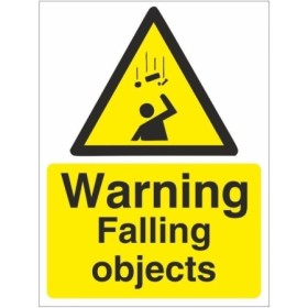 Warning Falling Objects safety warning sign