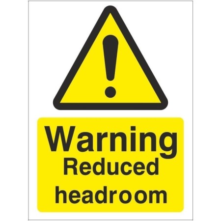 Warning Reduced Headroom safety warning sign