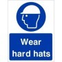 Wear Hard Hats mandatory PPE safety sign