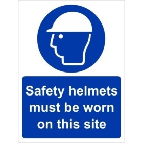 Safety Helmets Must Be Worn On This Site mandatory safety sign