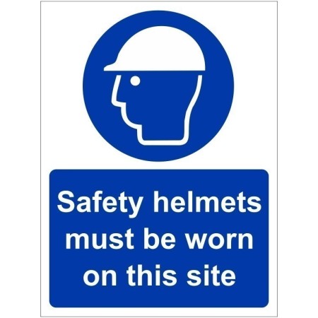 Safety Helmets Must Be Worn On This Site mandatory safety sign
