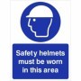 Safety Helmets Must Be Worn In This Area mandatory safety sign