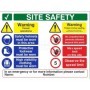 Site safety warning forest operations sign with PPE requirements and access restrictions