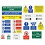 Pack of 30 essential construction site safety signs with warning