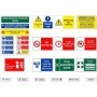 Pack of 20 construction site safety signs with warning