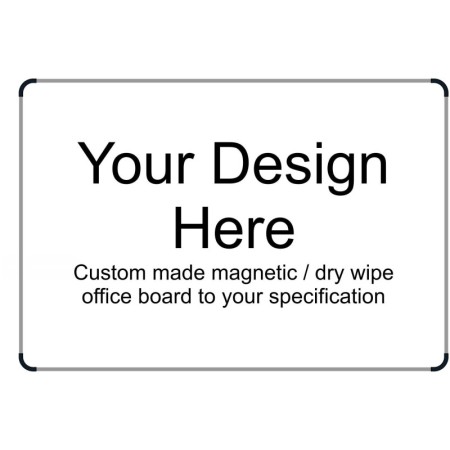 Custom design magnetic dry wipe board with personalised layout and text