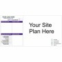 Site safety board with hazards section and large site plan display area
