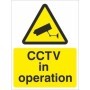 CCTV In Operation warning sign with camera symbol