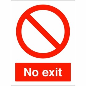 No Exit prohibition safety sign