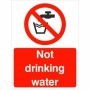 Not Drinking Water prohibition safety sign with tap and glass symbol