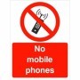 No mobile phones prohibition safety sign
