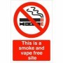 This is a smoke and vape free site prohibition sign