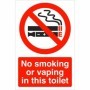 No smoking or vaping in this toilet prohibition sign