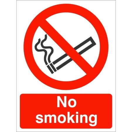 No smoking prohibition safety sign