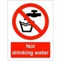Not Drinking Water prohibition safety sign