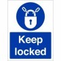 Keep Locked mandatory security and safety sign