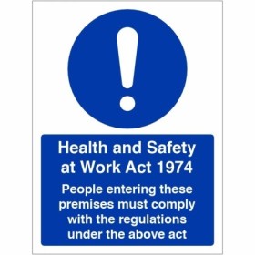 Health And Safety At Work Act 1974 mandatory workplace safety sign